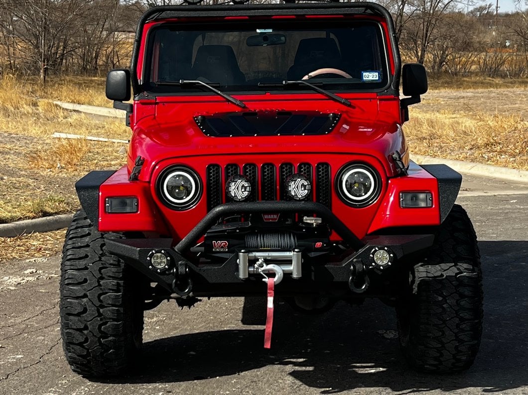 RedRock Grille Inserts; Gloss Black (97-06 Jeep Wrangler TJ)