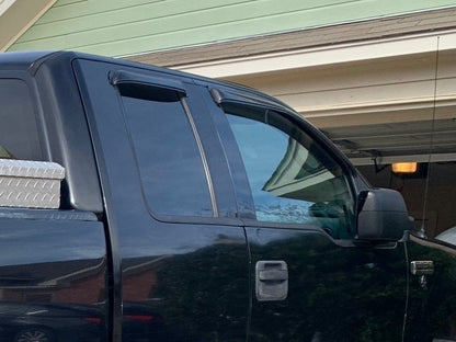 RedRock Window Deflectors; Front and Rear; Smoked (04-14 F-150 SuperCab)