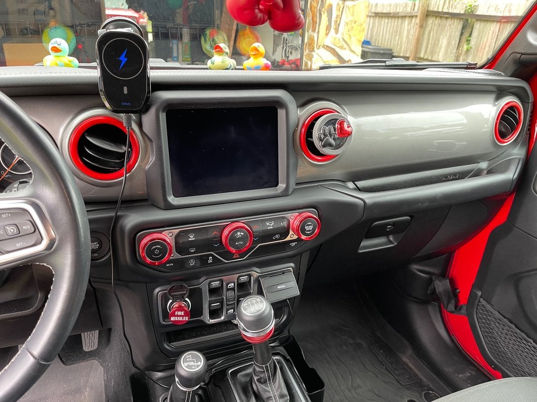 RedRock Air Conditioning Vent Trim Rings; Red (18-25 Jeep Wrangler JL)