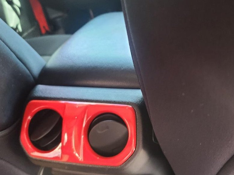 RedRock Rear HVAC Vent Trim; Red (18-25 Jeep Wrangler JL)