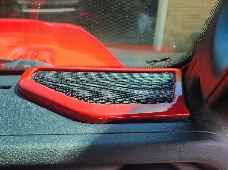 RedRock Door Speaker Trim; Red (18-25 Jeep Wrangler JL)