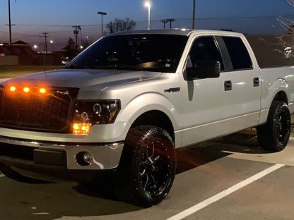 RedRock Upper Replacement Grille with LED Lighting; Matte Black (09-14 F-150, Excluding Raptor)