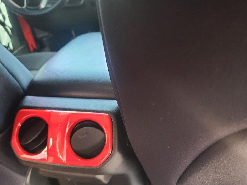 RedRock Rear HVAC Vent Trim; Red (18-25 Jeep Wrangler JL)