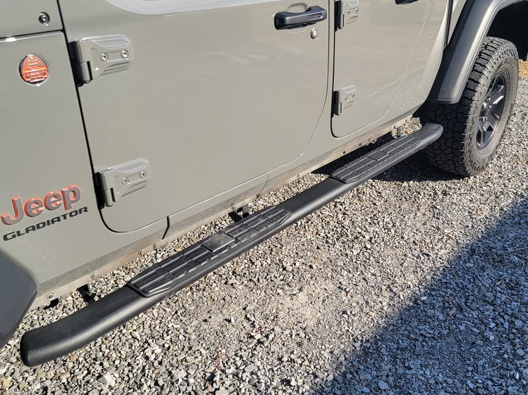 RedRock PNC Side Step Bars; Textured Black (20-25 Jeep Gladiator JT)