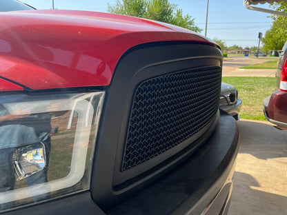 RedRock Mesh Upper Replacement Grille; Matte Black (09-12 RAM 1500)