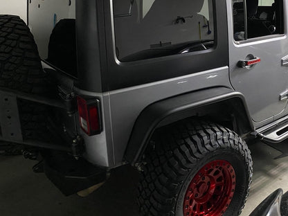 RedRock Billet Aluminum Door Handle Inserts; Red (07-18 Jeep Wrangler JK 4-Door)