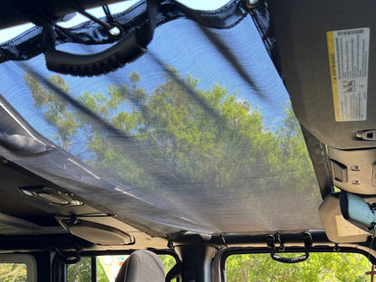 RedRock Mesh Sun Shade; Front and Rear; Black (18-23 Jeep Wrangler JL 4-Door)