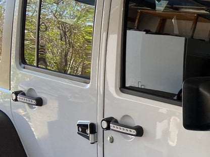 RedRock Billet Aluminum Door Handle Inserts; White (07-18 Jeep Wrangler JK 4-Door)