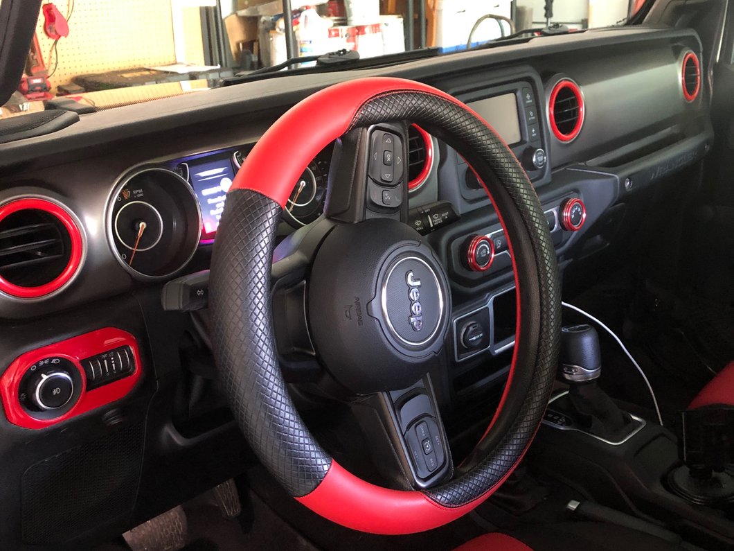 RedRock Air Conditioning Vent Trim Rings; Red (18-25 Jeep Wrangler JL)