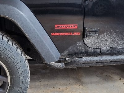 Jeep Licensed by RedRock Sport Side Logo; Red (87-18 Jeep Wrangler YJ, TJ & JK)