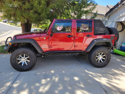 RedRock Mesh Wrap-Around Cargo Shade; Black (07-18 Jeep Wrangler JK 4-Door)