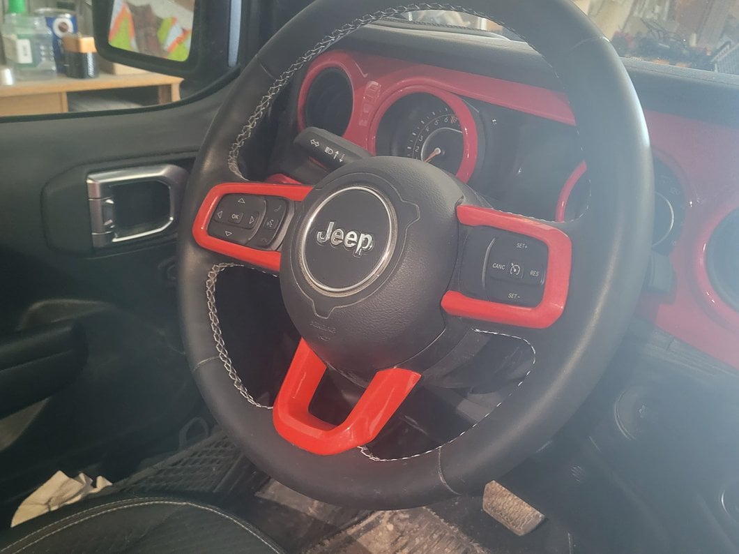 RedRock Steering Wheel Trim; Red (20-25 Jeep Gladiator JT)
