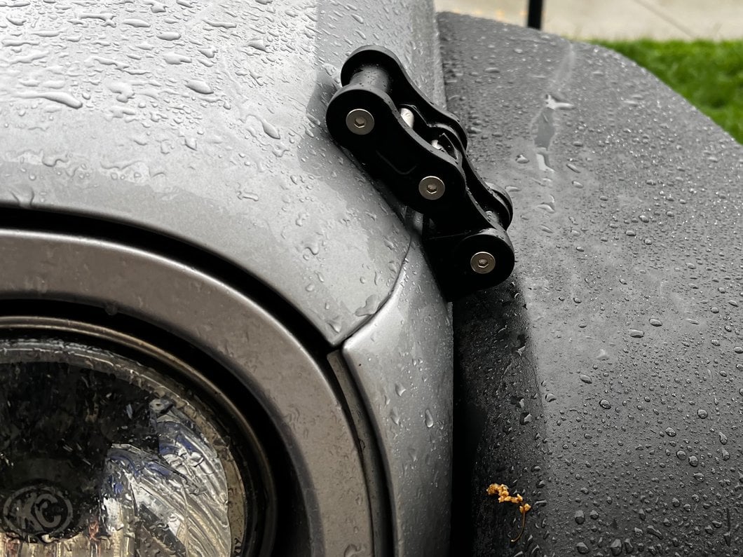 RedRock Billet Aluminum Hood Catch Set; Black (07-25 Jeep Wrangler JK & JL)