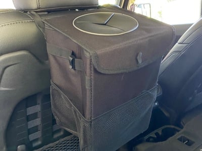 RedRock Headrest Mounted Trash Can with Storage Pockets (07-25 Jeep Wrangler JK & JL)