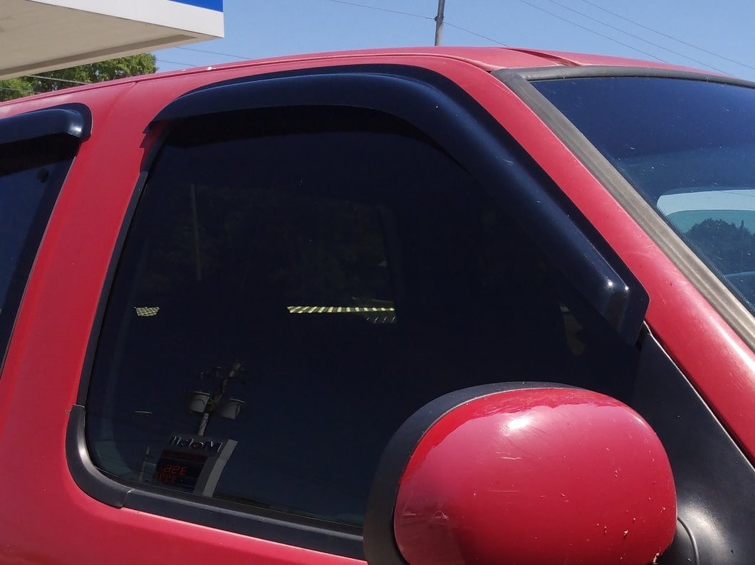 RedRock Window Deflectors; Front and Rear; Smoked (97-03 F-150 SuperCab)