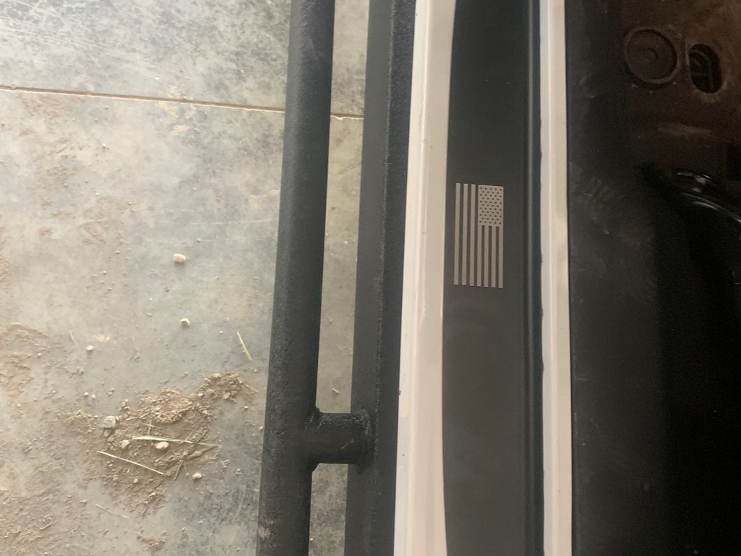 RedRock Old Glory Door Entry Guards; Black (20-25 Jeep Gladiator JT)