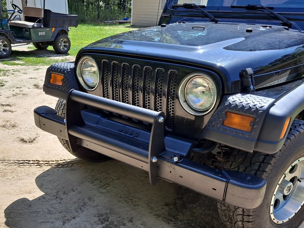 RedRock Grille Inserts; Gloss Black (97-06 Jeep Wrangler TJ)