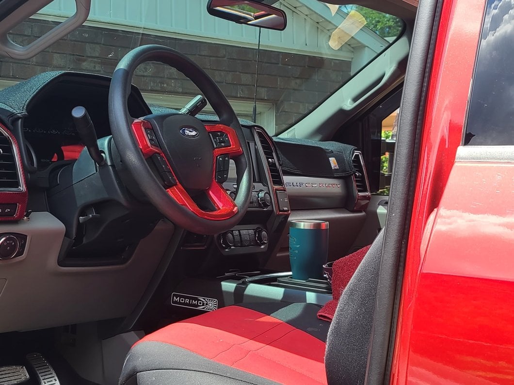 RedRock Steering Wheel Trim; Red (17-22 F-250 Super Duty)