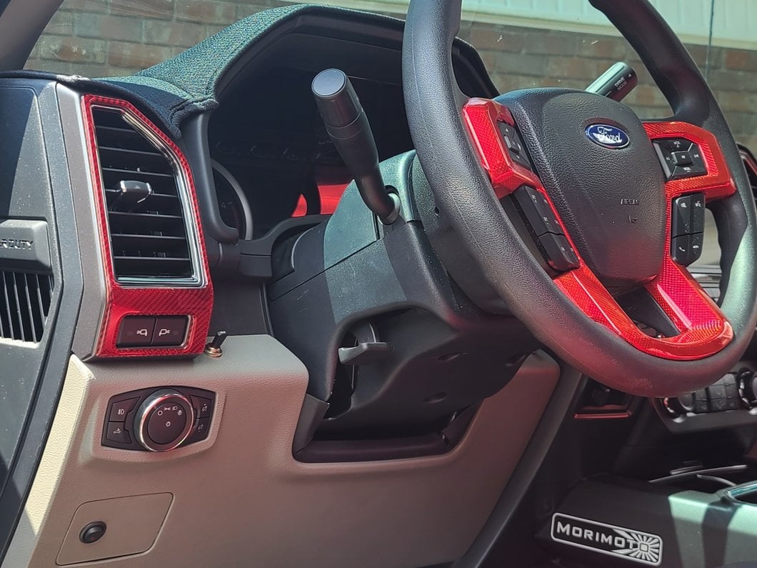 RedRock Steering Wheel Trim; Red (17-22 F-250 Super Duty)