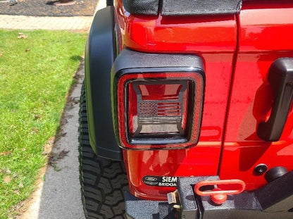 RedRock Tail Light Covers; Old Glory (18-25 Jeep Wrangler JL w/ Factory LED Tail Lights)