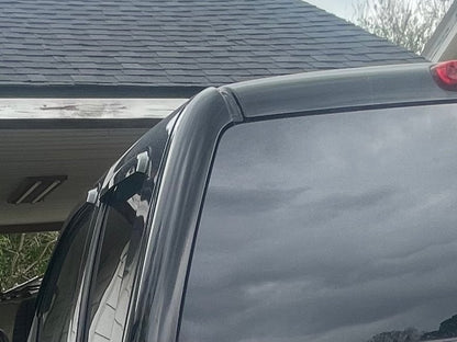 RedRock Window Deflectors; Front and Rear; Smoked (07-13 Sierra 1500 Extended Cab)