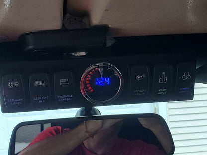 RedRock 6-Switch Control Box with Harness and Digital Voltmeter (07-18 Jeep Wrangler JK)