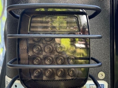RedRock Euro Tail Light Guards; Black (87-06 Jeep Wrangler YJ & TJ)