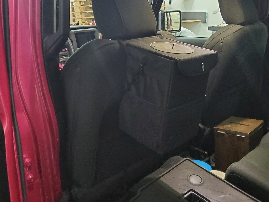 RedRock Headrest Mounted Trash Can with Storage Pockets (07-25 Jeep Wrangler JK & JL)