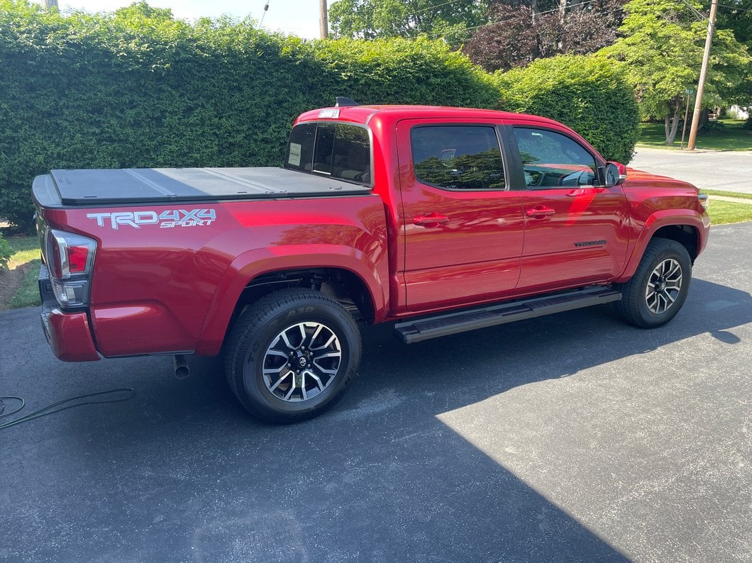 RedRock S6 Running Boards; Black (05-23 Tacoma Double Cab)