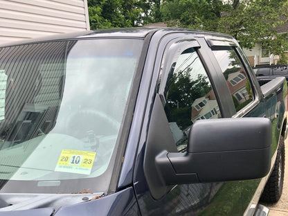 RedRock Window Deflectors; Front and Rear; Smoked (04-08 F-150 SuperCrew)