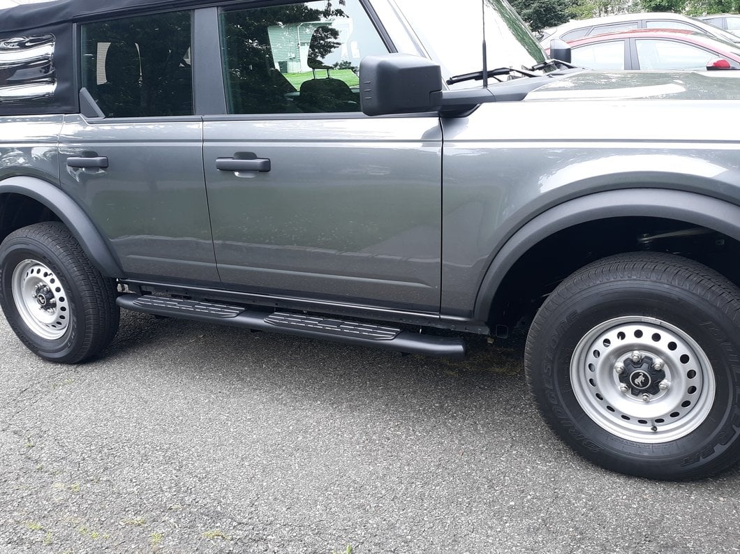 RedRock PNC Side Step Bars; Textured Black (21-25 Bronco 4-Door)