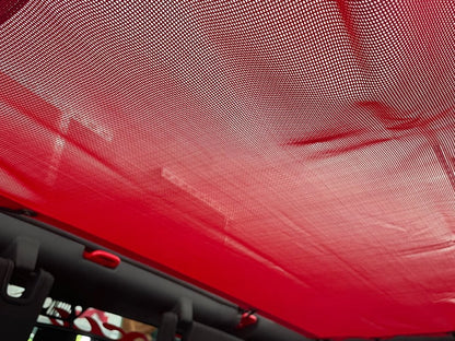 RedRock Mesh Sun Shade; Front; Red (07-18 Jeep Wrangler JK)