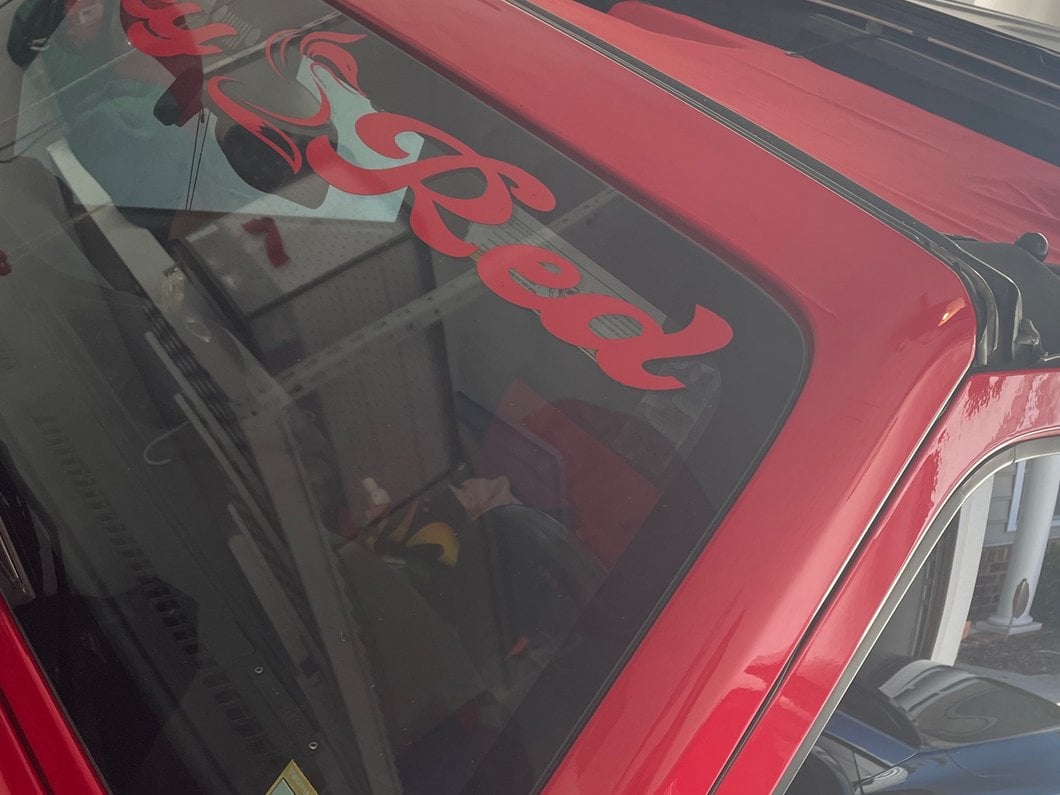 RedRock Mesh Sun Shade; Front; Red (07-18 Jeep Wrangler JK)