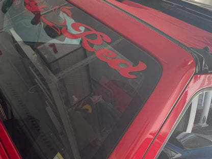 RedRock Mesh Sun Shade; Front; Red (07-18 Jeep Wrangler JK)