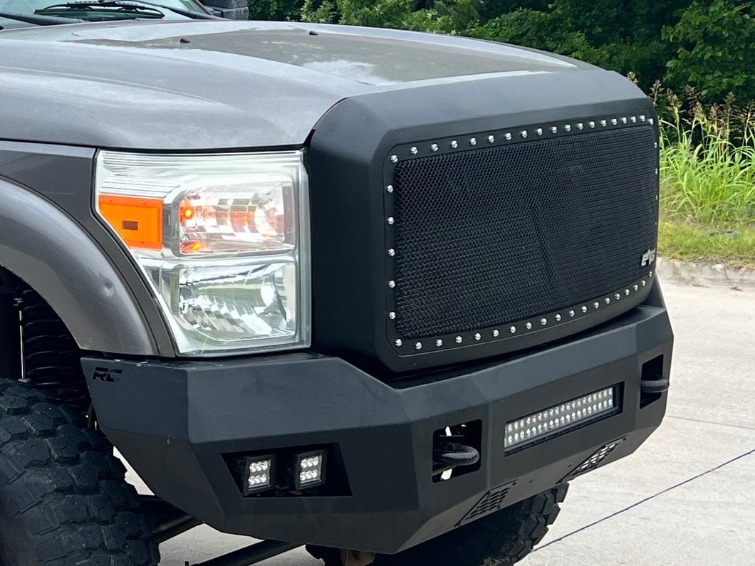 RedRock Evolution Stainless Steel Wire Mesh Upper Replacement Grille; Black (11-16 F-250 Super Duty)
