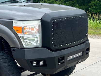 RedRock Evolution Stainless Steel Wire Mesh Upper Replacement Grille; Black (11-16 F-250 Super Duty)