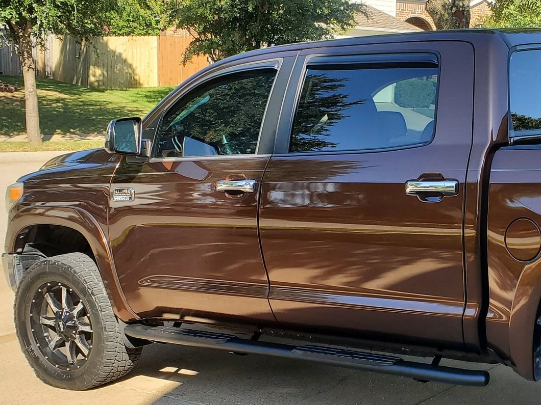RedRock PNC Side Step Bars; Textured Black (07-21 Tundra CrewMax)