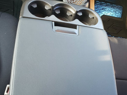 RedRock Replacement Leather Center Console Cover Only; Black (07-13 Sierra 1500)