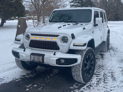 RedRock Gladiator Grille with Amber LED Lighting (18-25 Jeep Wrangler JL w/o TrailCam)