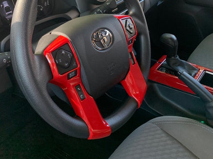 RedRock Steering Wheel Trim; Red (16-23 Tacoma)