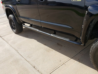 RedRock 3-Inch Side Step Bars; Black (07-21 Tundra CrewMax)