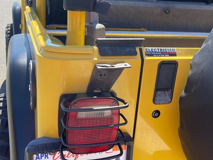 RedRock Euro Tail Light Guards; Black (87-06 Jeep Wrangler YJ & TJ)