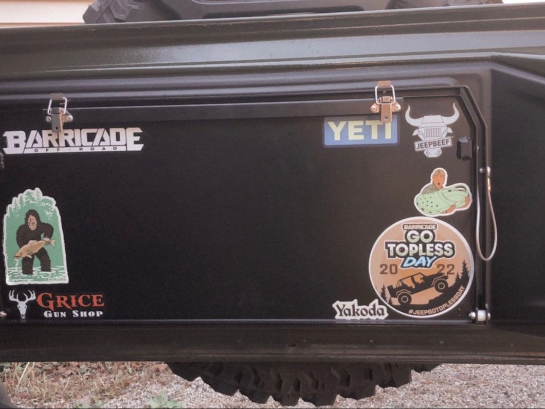RedRock Tailgate Storage Rack; Stars and Stripes (18-22 Jeep Wrangler JL)