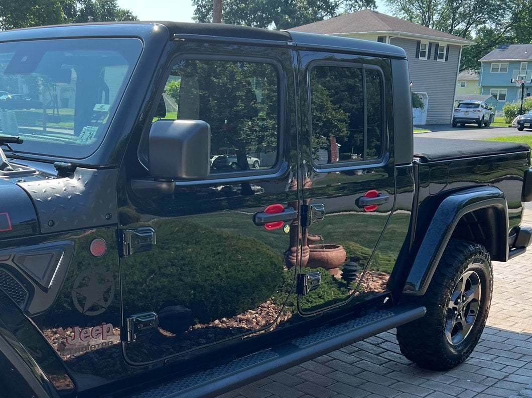 RedRock Exterior Door Handle Guards; Red (20-25 Jeep Gladiator JT)