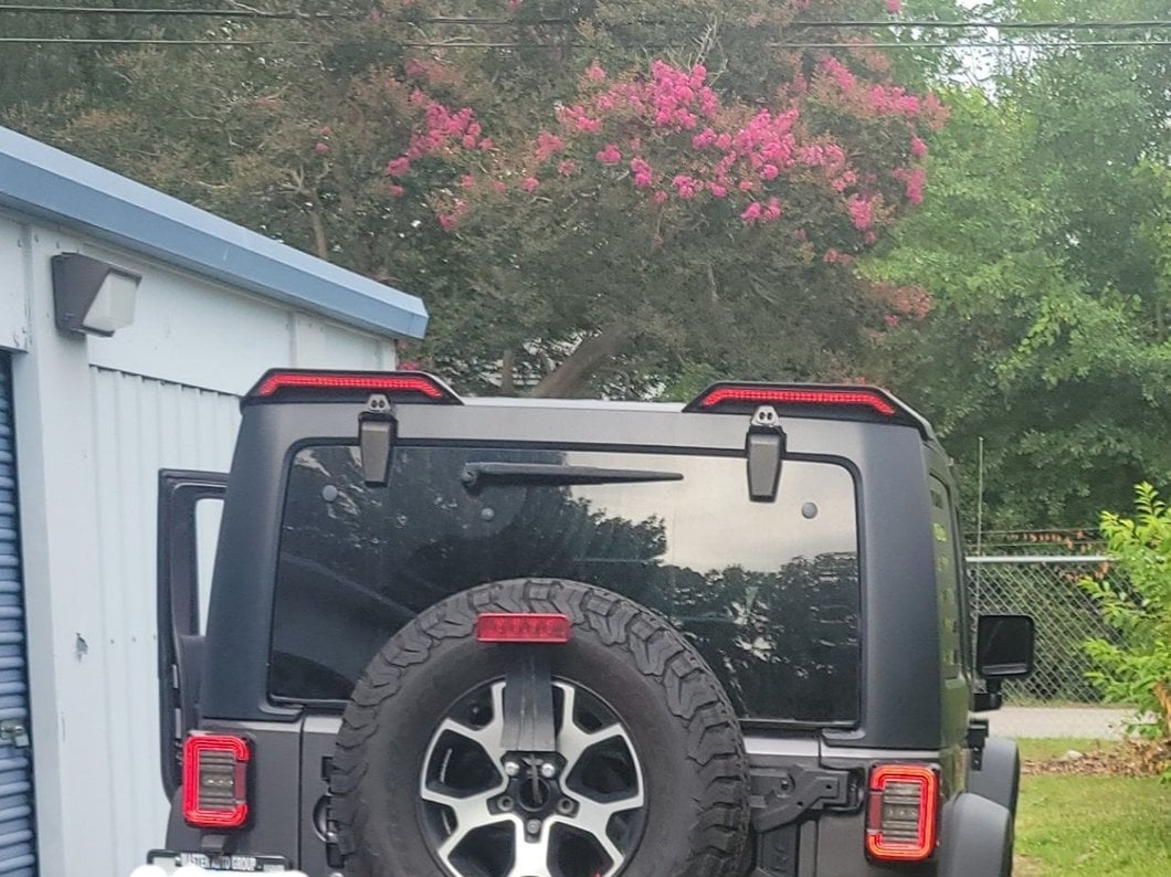 RedRock Roof Mounted LED Tail Light Spoiler (07-18 Jeep Wrangler JK)