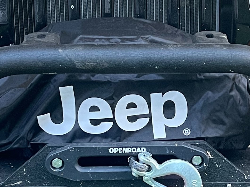 Jeep Licensed by RedRock Winch Cover with Jeep Logo