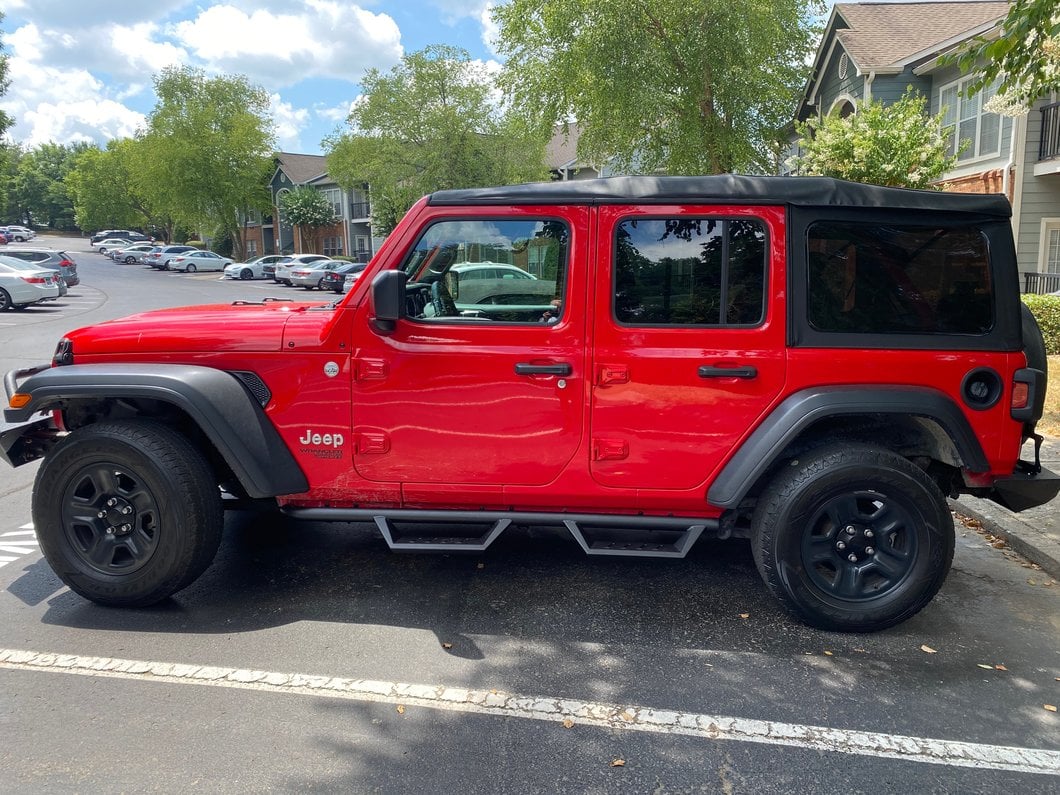 RedRock Tubular Drop Steps (18-25 Jeep Wrangler JL 4-Door)