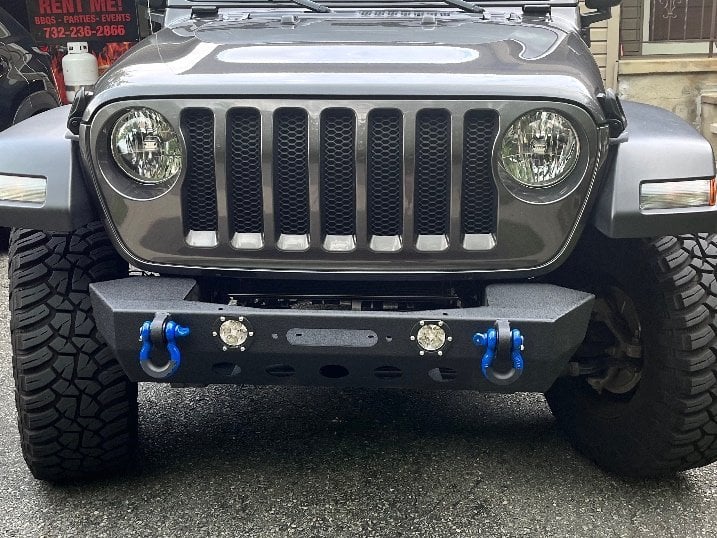 RedRock Stubby Winch Front Bumper with LED Fog Lights (18-25 Jeep Wrangler JL)