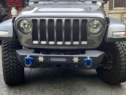RedRock Stubby Winch Front Bumper with LED Fog Lights (18-25 Jeep Wrangler JL)