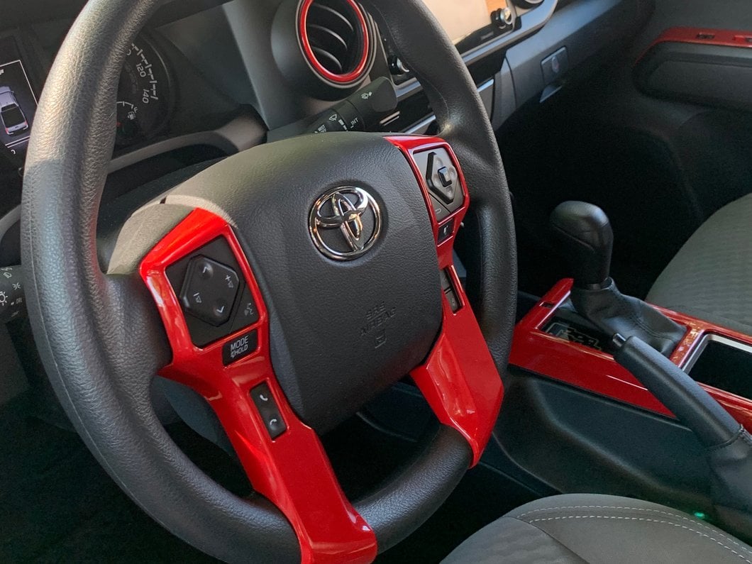 RedRock Steering Wheel Trim; Red (16-23 Tacoma)